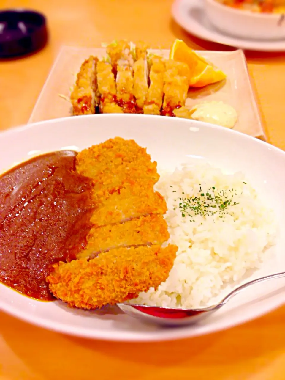 Snapdishの料理写真:カツカレー＆チキン南蛮 ✨|スイマーよりさん