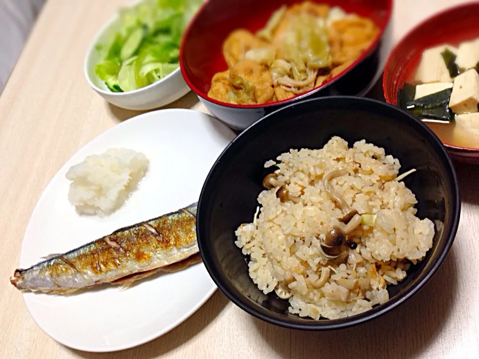 炊き込みご飯定食|まめしばさん