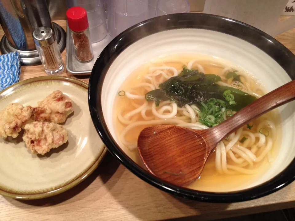 小麦の鳥からうどん¥550|まるちーずさん