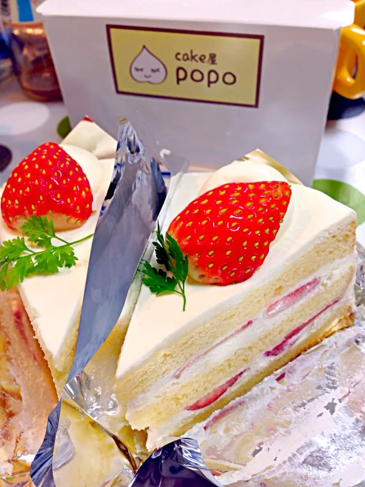 Snapdishの料理写真:cake屋popo ショートケーキ|ponnaoさん