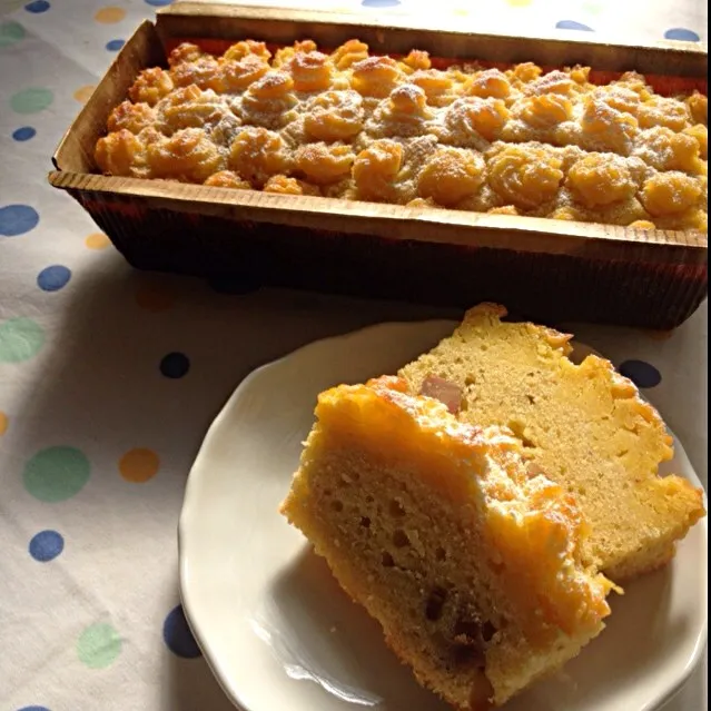 よくばりスイートポテトと栗の渋皮煮入りパウンドケーキ|たかまんさん