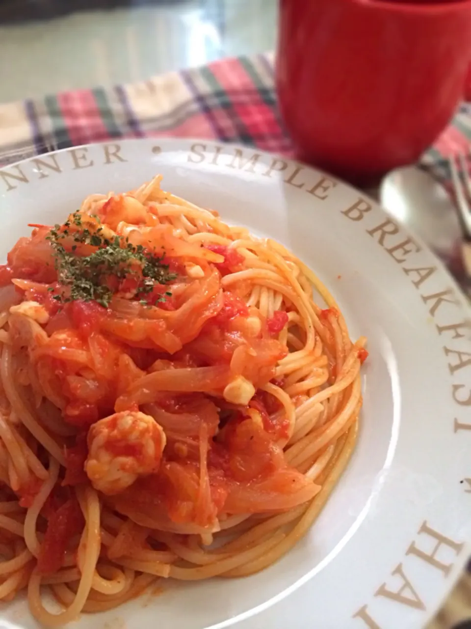 海老のトマトソースパスタ|Shioriさん