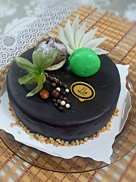 Chocolate Cake with macaroon|didiさん