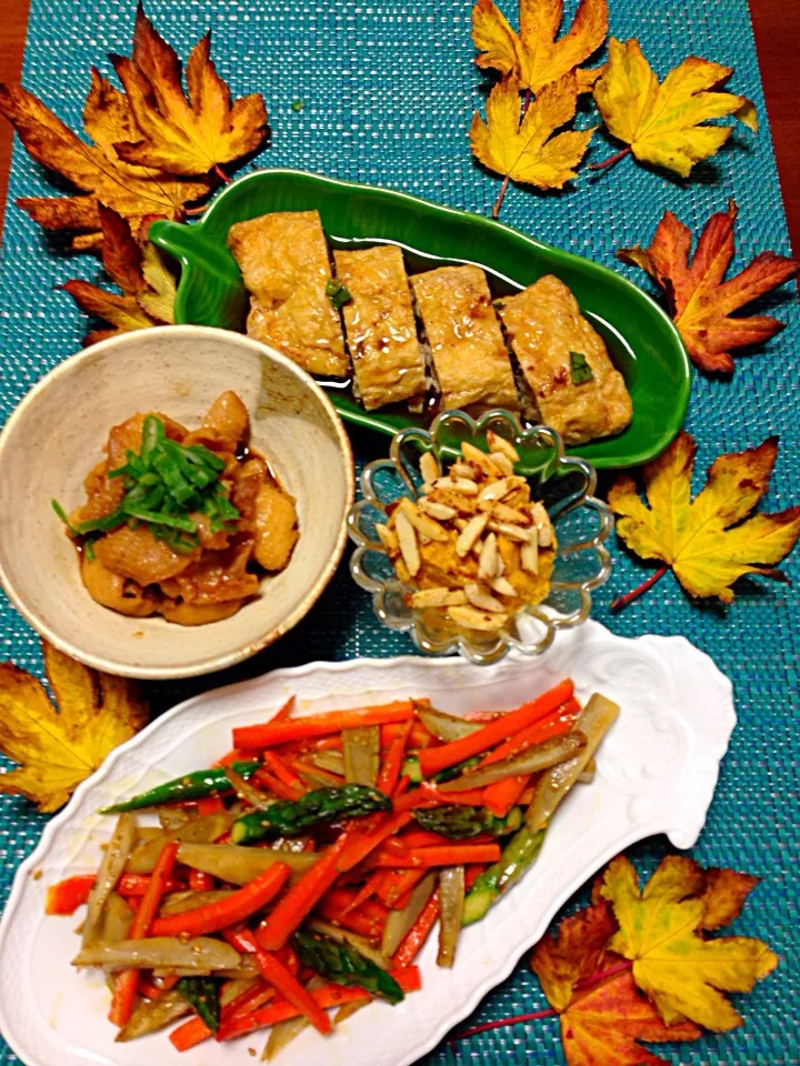 冷蔵庫の残り物一掃と、紅葉狩りな一日の締めご飯。|チョス ♪さん