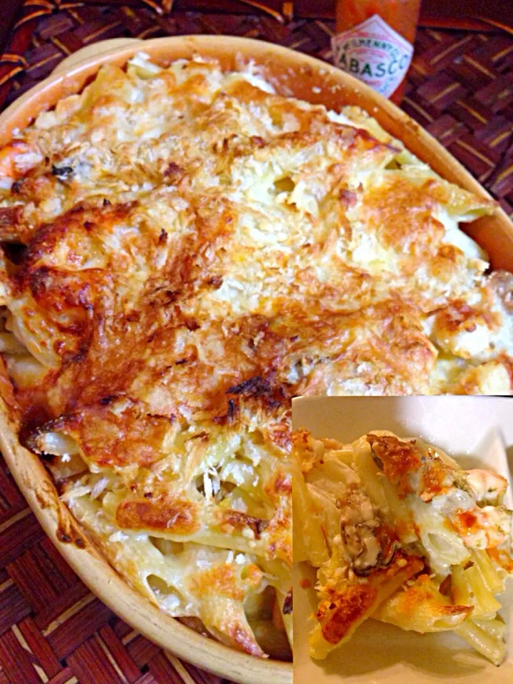 Shrimp&oyster macaroni gratin♨️牡蠣&海老ﾏｶﾛﾆｸﾞﾗﾀﾝ |🌈Ami🍻さん