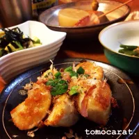 Snapdishの料理写真:みきやん☺︎の里芋のバター醤油炒めで晩酌♡