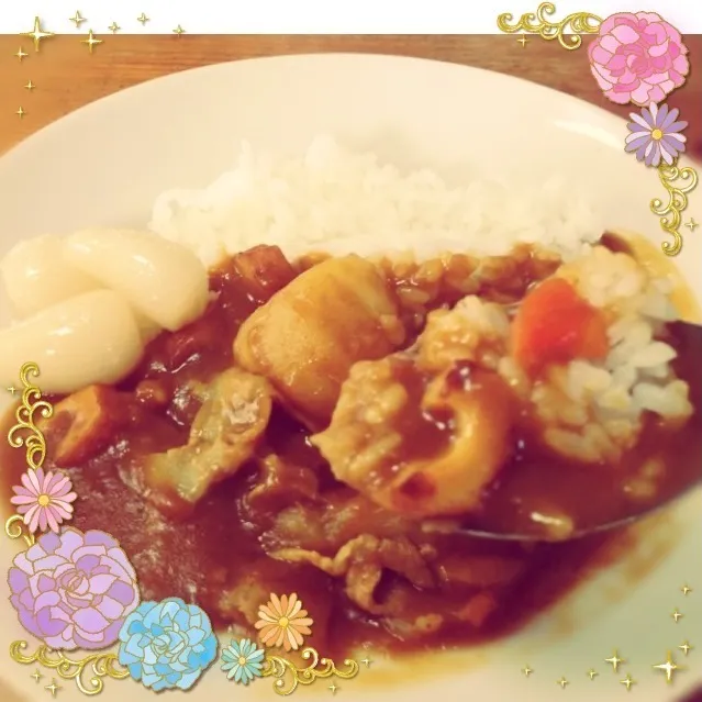 Snapdishの料理写真:ちくわたっぷりカレー🍛|ラパンママさん