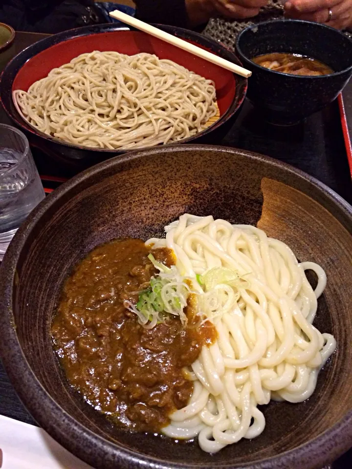 ジャワ風カレーうどん（＾∇＾）ふみちゃんは鴨つけせいろ（＾∇＾）|しーさん