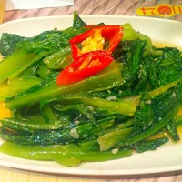 Snapdishの料理写真:Sautéed seasonal vegetables, fish sauce, chili