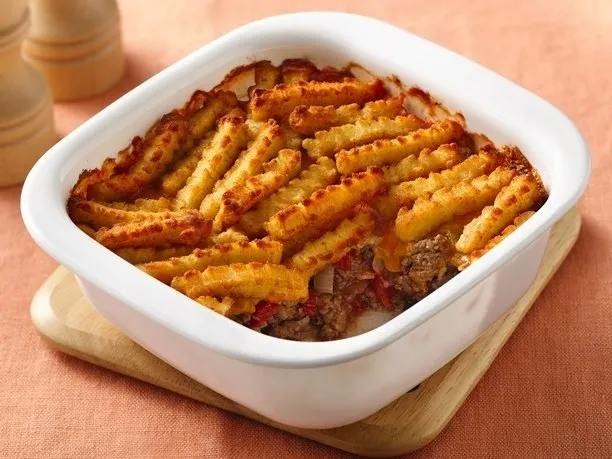 Meat French fries casserole|michelle hiramotoさん