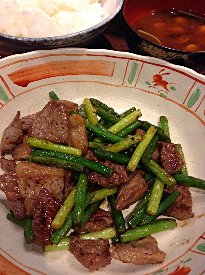 馬肉とニンニクの芽の炒め物|伊藤邦江さん