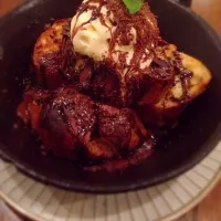 熱々トーストとアイスのせチョコ|あんでぃーさん