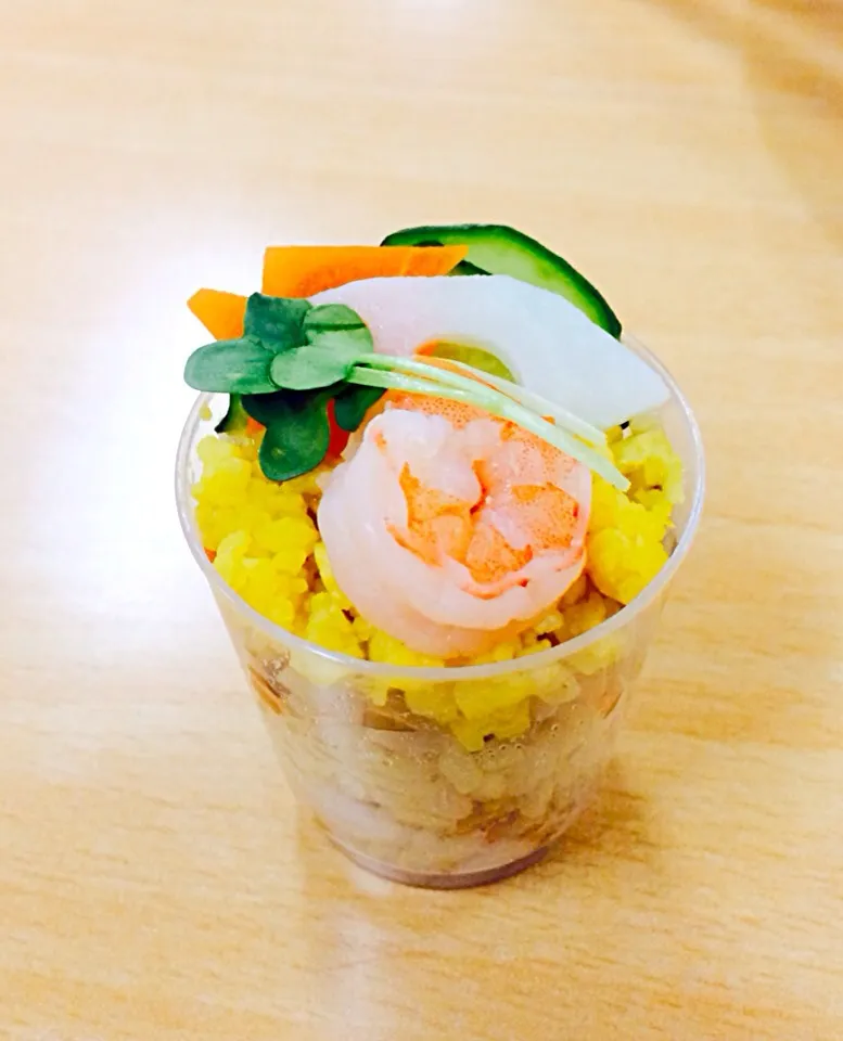 Veggie Seafood One-shot Appetizer|Tony Stewartさん