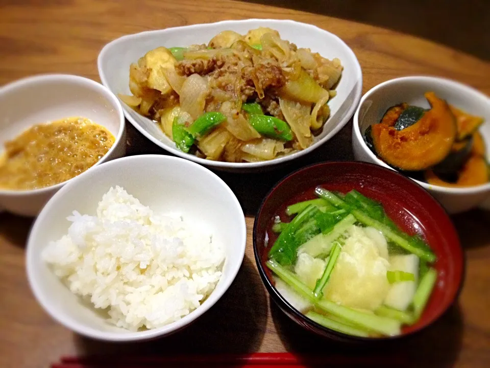 肉じゃがANDかぼちゃハチミツ煮ANDかぶの味噌汁|Yuko Kobayashiさん