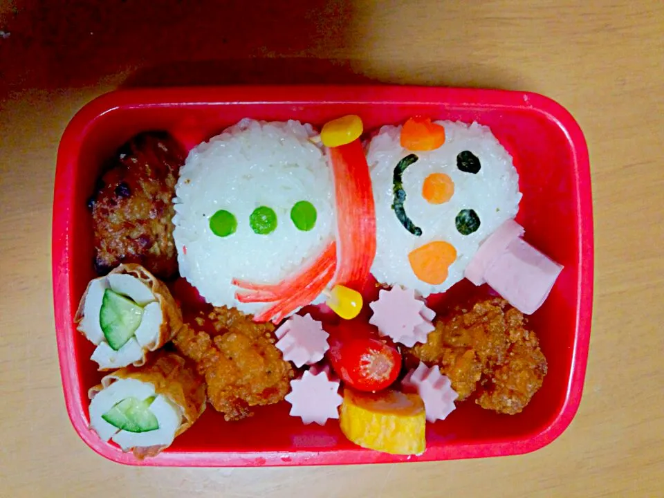 雪だるまお弁当|mikaさん