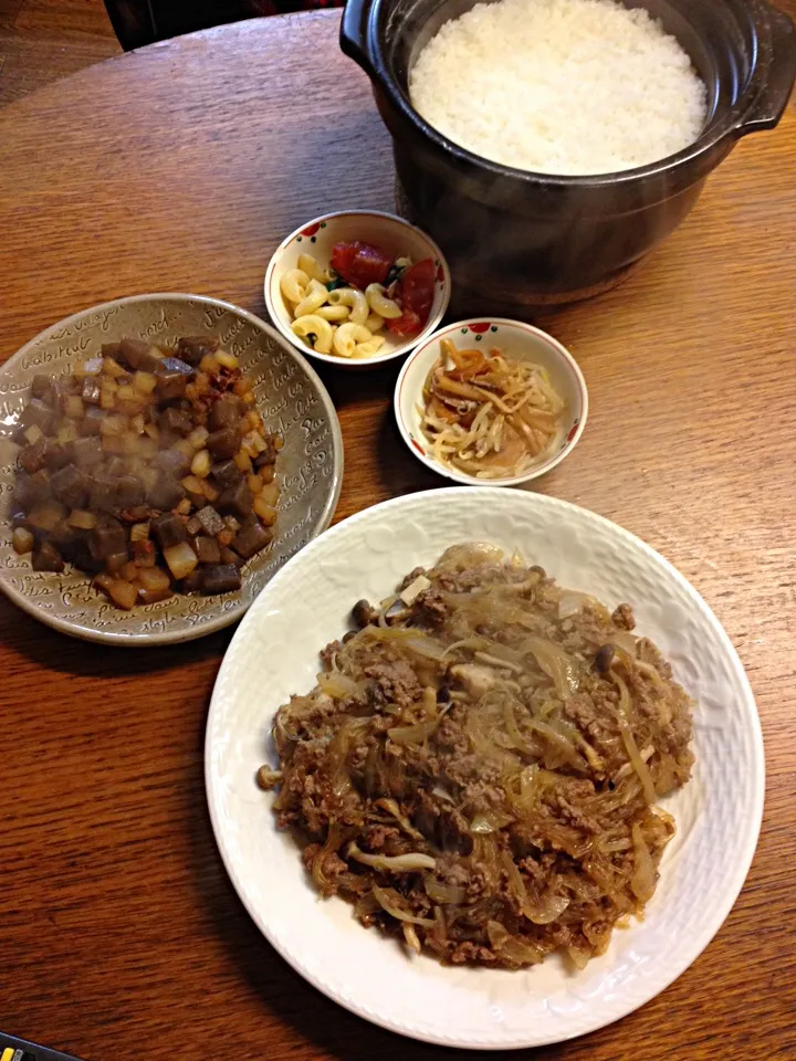 ★春雨とひき肉のオイスター炒め★大根とこんにゃくのコロコロ炒め★おいしいごはん|三宅 里美さん