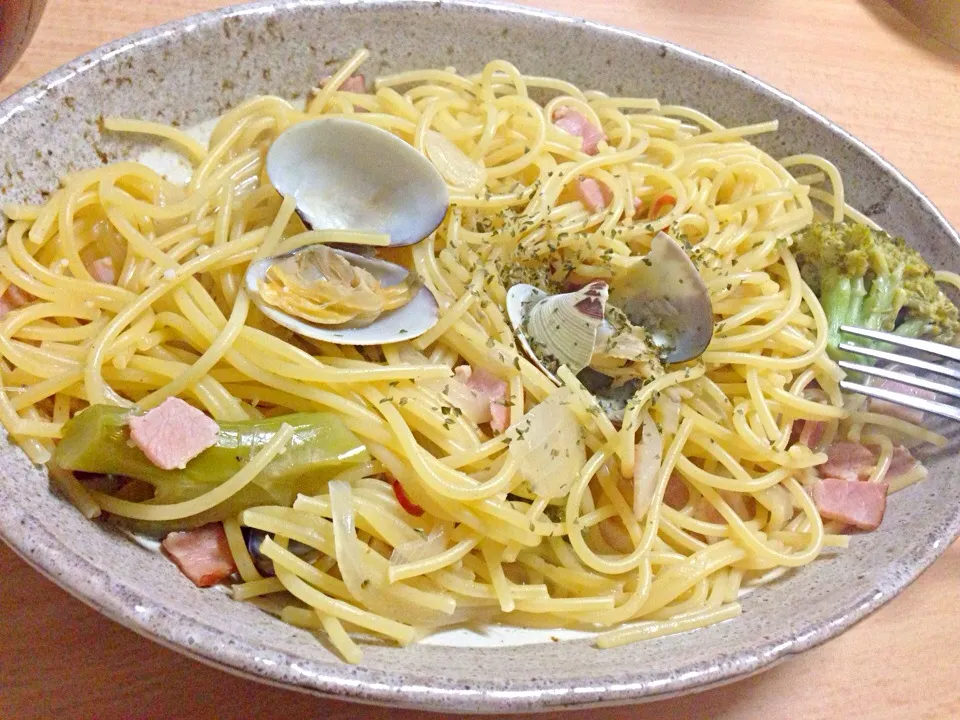 残り物パスタ|ろここさん