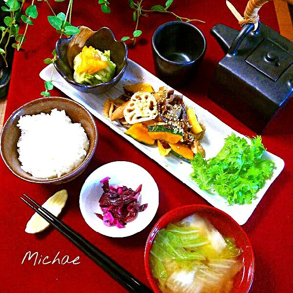 鶏と野菜の和食♪(*^^*)|michaeさん