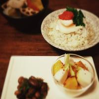 簡単4分！柿と蕪のシンプルサラダ