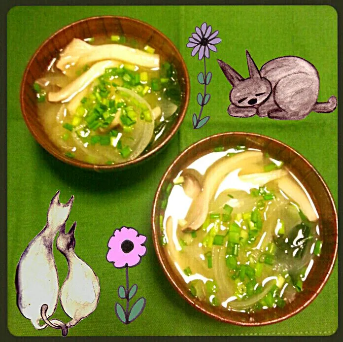 ❁〜あごだし〜エリンギと玉ねぎの味噌SOUP❁|*ikuko*さん