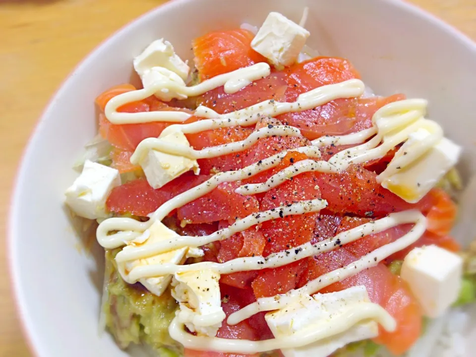 スモークサーモン丼|泉穂さん