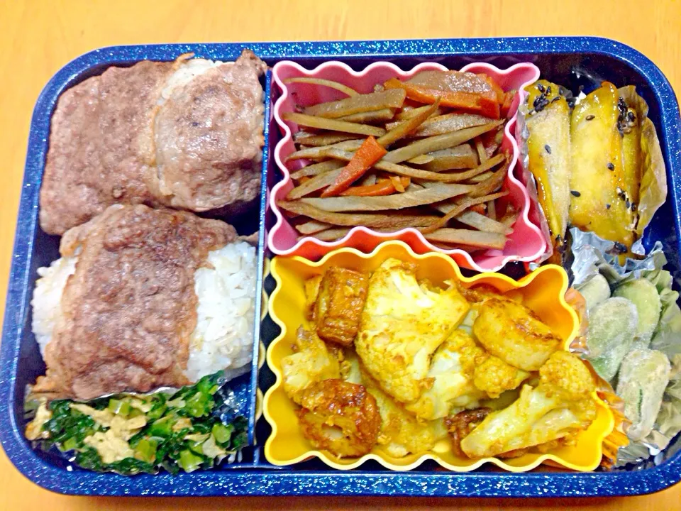 肉巻きおにぎり弁当|Junko  Tanakaさん