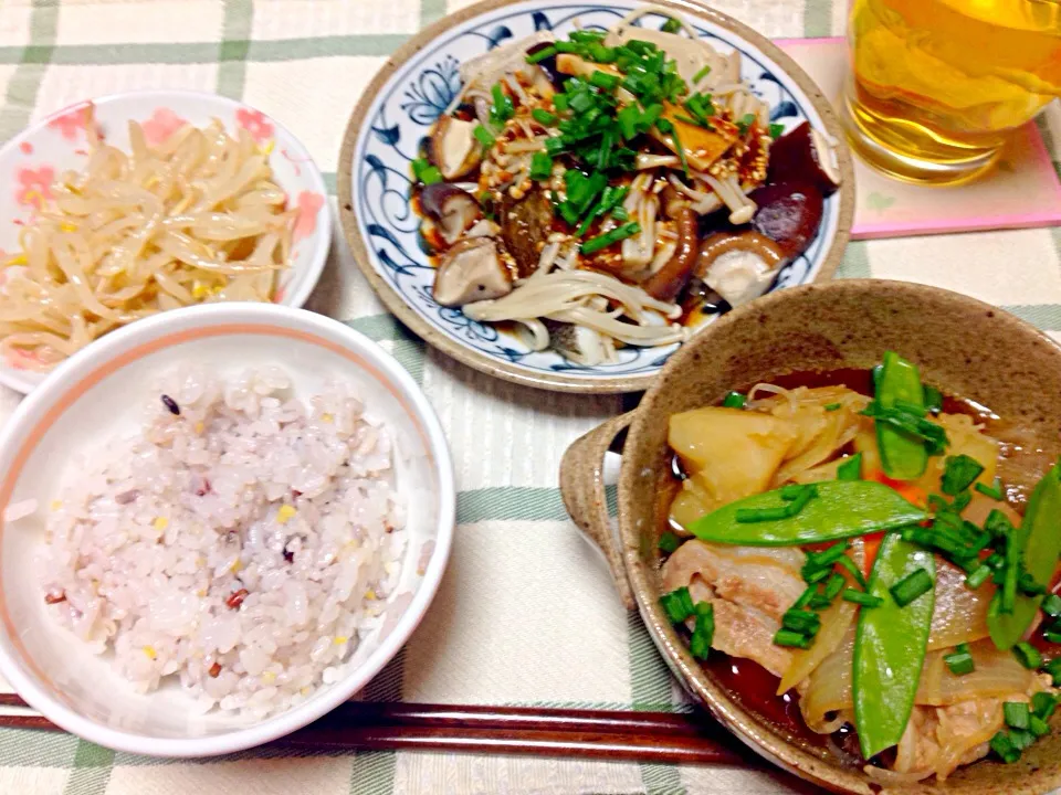 Snapdishの料理写真:白身魚の中華だれと肉じゃが|Junko  Tanakaさん