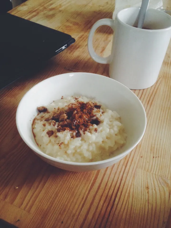 Soy rice pudding with brown sugar and cinnamon|Jackieさん