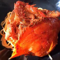 ワタリガニのトマトクリームパスタ