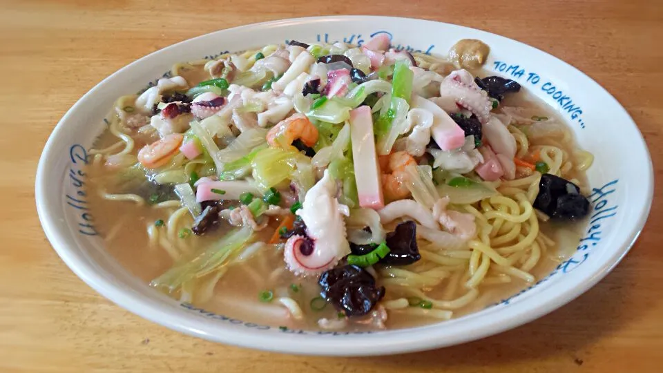 ラードで炒めた   "太麺  皿うどん"！|中村繁之さん