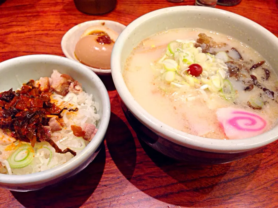 山頭火の塩ラーメンランチセット|としおさん