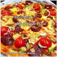 Snapdishの料理写真:Yukaさんの【コネない生地】で Handmade Pizza🍕|かりんさん