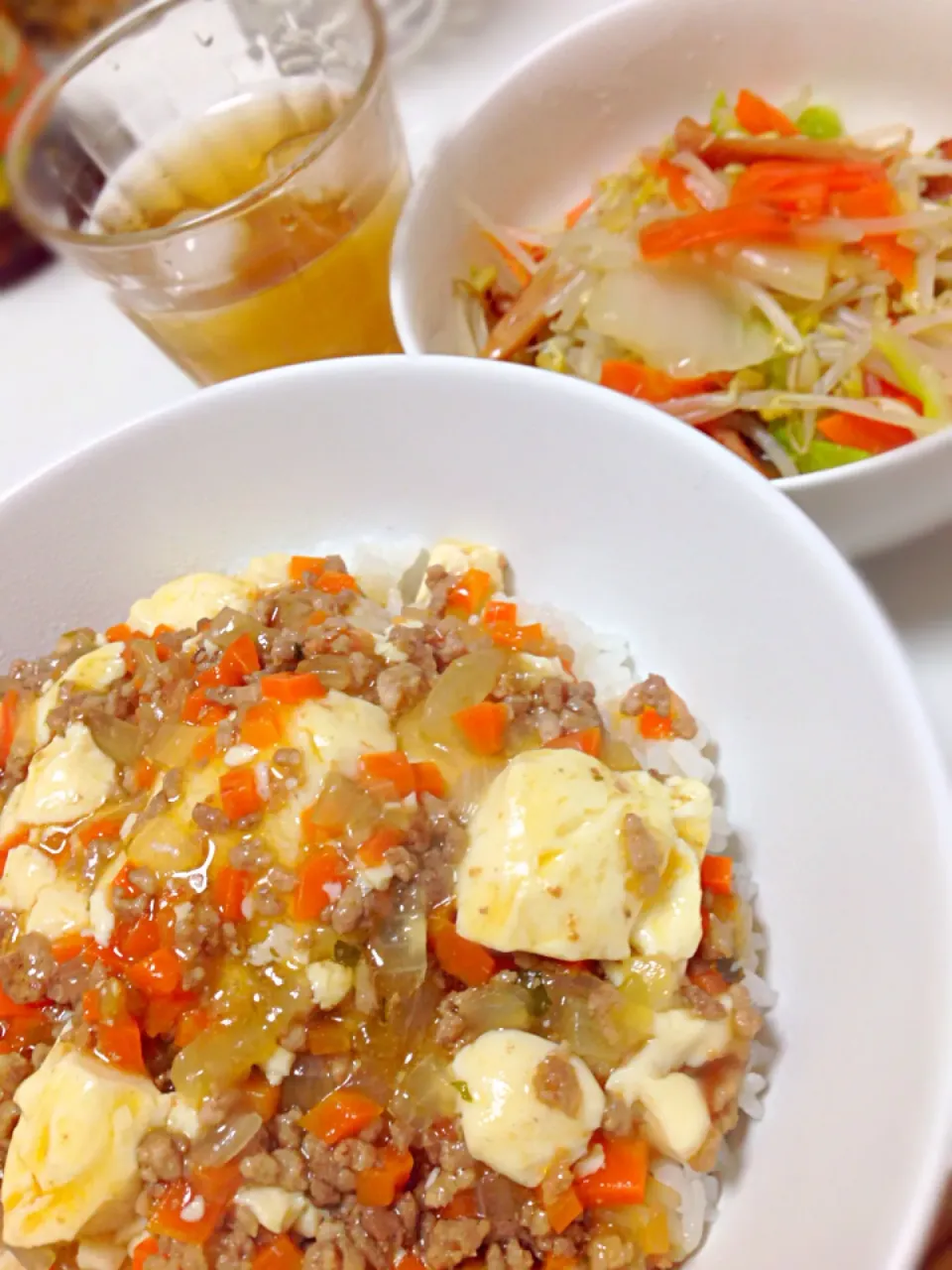 麻婆豆腐丼♡中華炒め|あきこさん