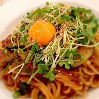 Snapdishの料理写真:肉みそパスタ|stm0000さん