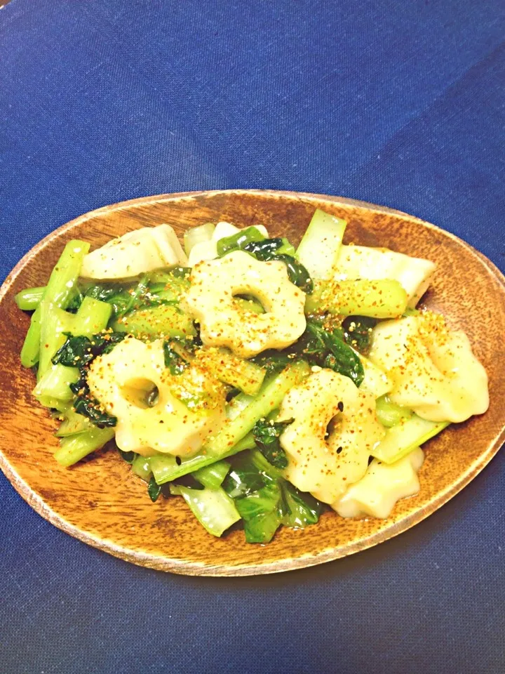 竹輪麩とターサイのあんかけ炒め☆|omitsuさん