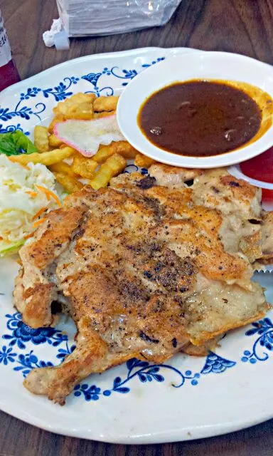 Chicken Chop with black pepper sauce|didiさん