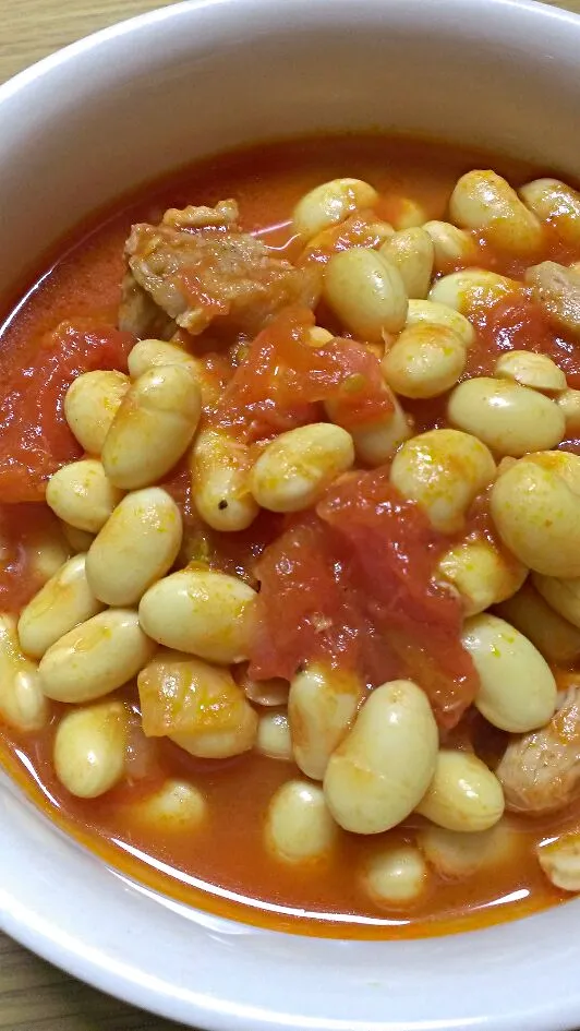 鶏と大豆のトマト煮込み|みあこさん