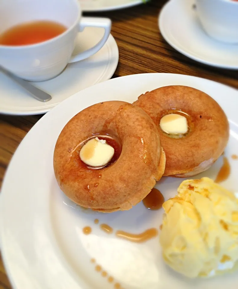 紅茶シロップがけパンケーキ|ましてさん