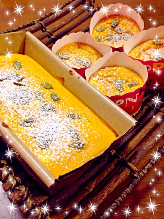 リーチさんの料理 ノンオイルでヘルシー🎵おからとカボチャのケーキ🎃|みきさん