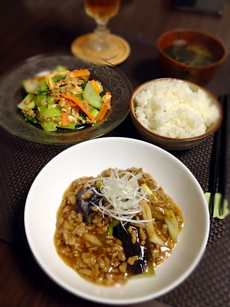 茄子の柚子胡椒あんかけの晩ご飯|mikaさん