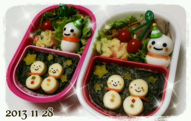 ⛄雪だるまお弁当⛄|ﾃｨｯｷｰ＆ﾐｭﾌｨさん