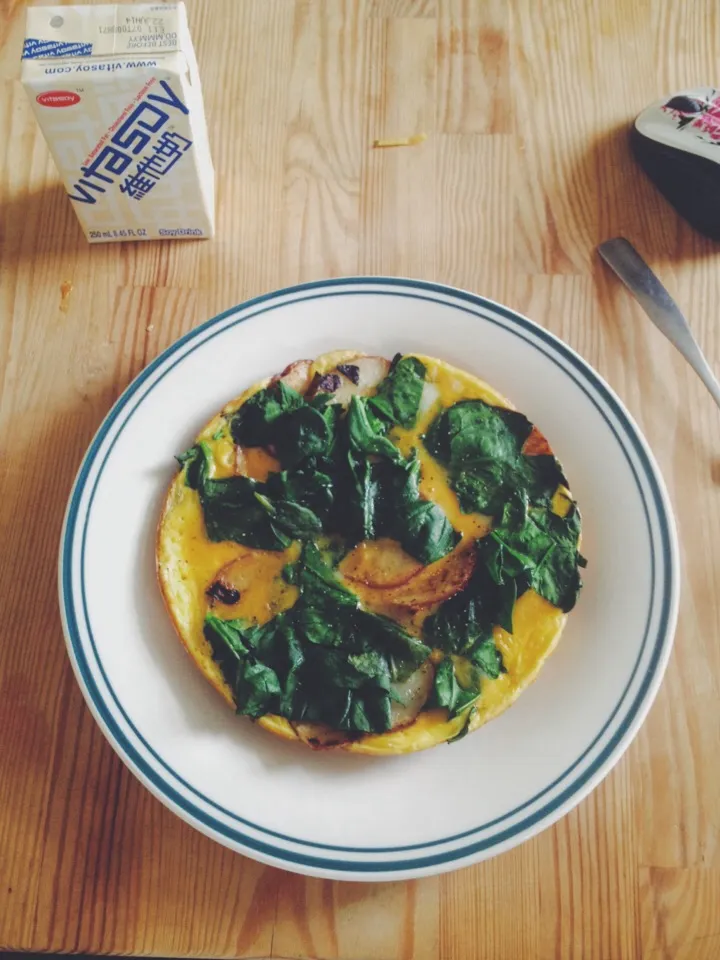 Spinach potato egg frittata|Jackieさん