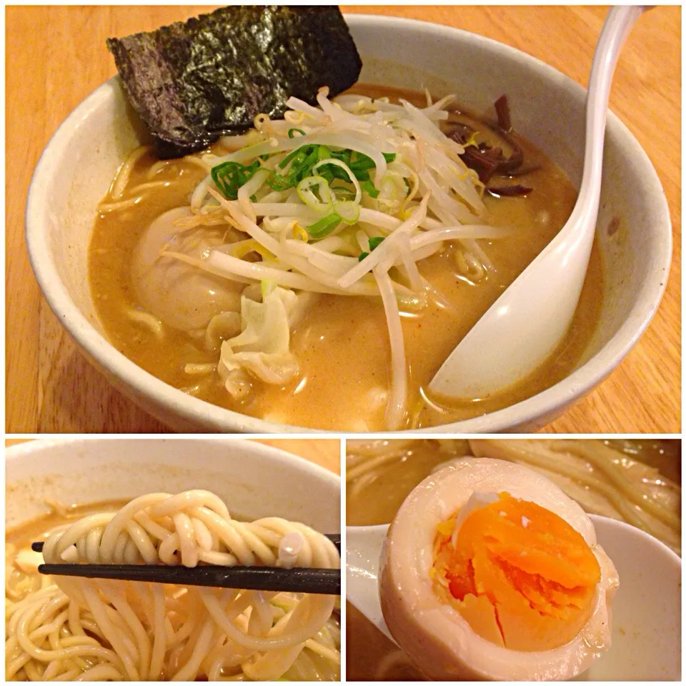 鶏パイタン魚介ラーメン＋味玉@福一(成田)|塩豚骨さん