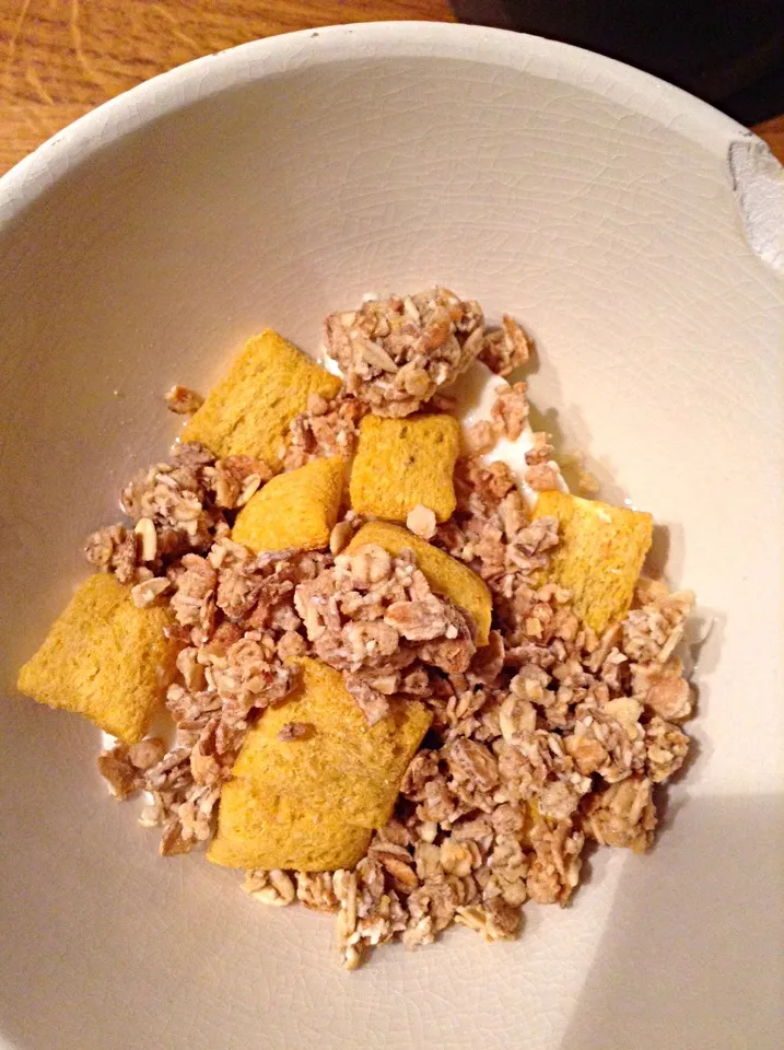 Snapdishの料理写真:Yogourt &  Treasure cereals + crunchy muesli.|Joannaさん