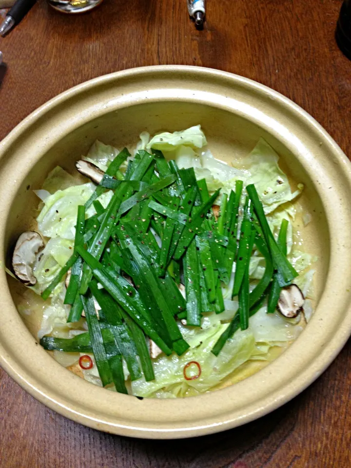 晩ご飯♪塩もつ鍋(*≧∀≦)|BAMBIさん