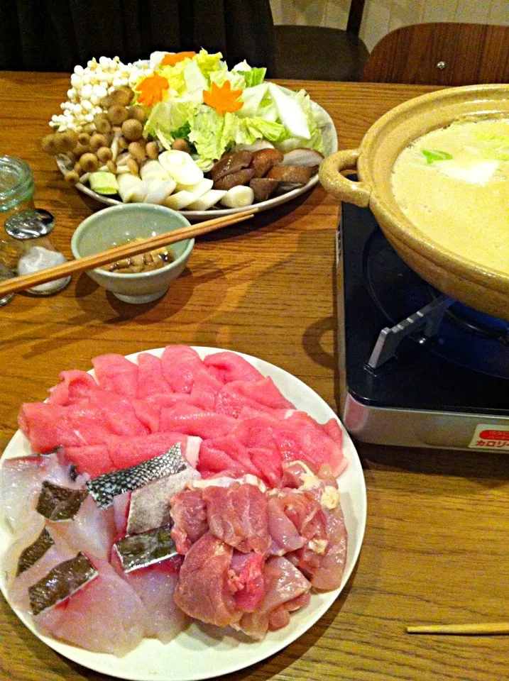 晩ご飯は豆乳鍋。|abe yoshiroさん