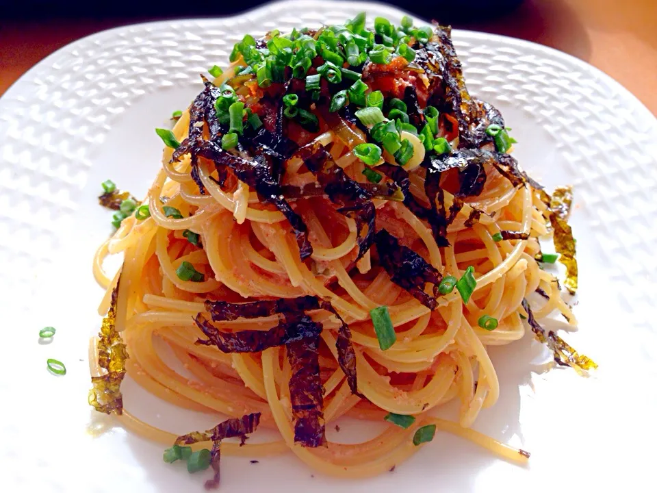 Snapdishの料理写真:明太子昆布パスタ🍝|daichanmomさん