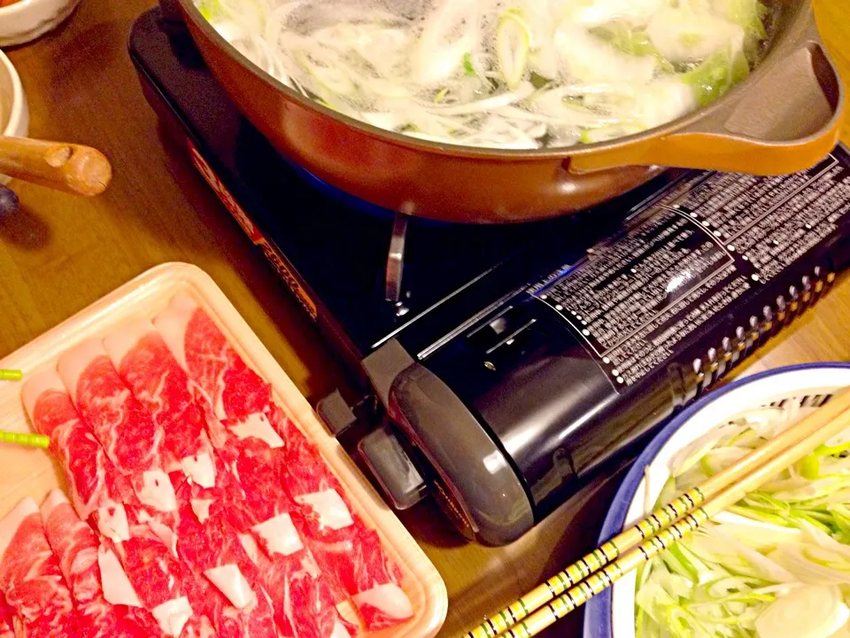 イベリコ豚でしゃぶしゃぶな夕食🍲🍲|かずみさん