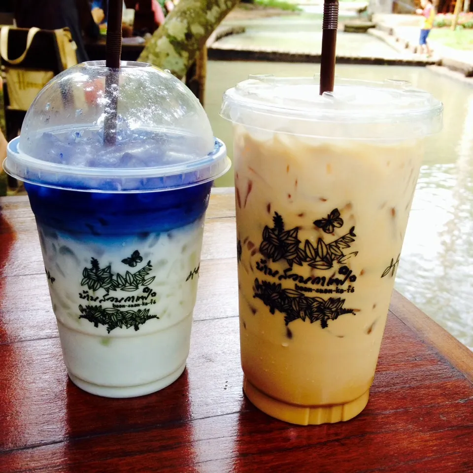 (blue milk and banson coffee) นมอัญชัญ+กาแฟ ณ บ้ายสวนกาแฟ|anakin ninphilさん