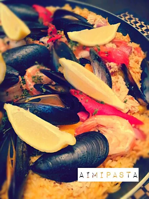 Snapdishの料理写真:シーフードパエリヤ☆seafood paella|aimipastaさん